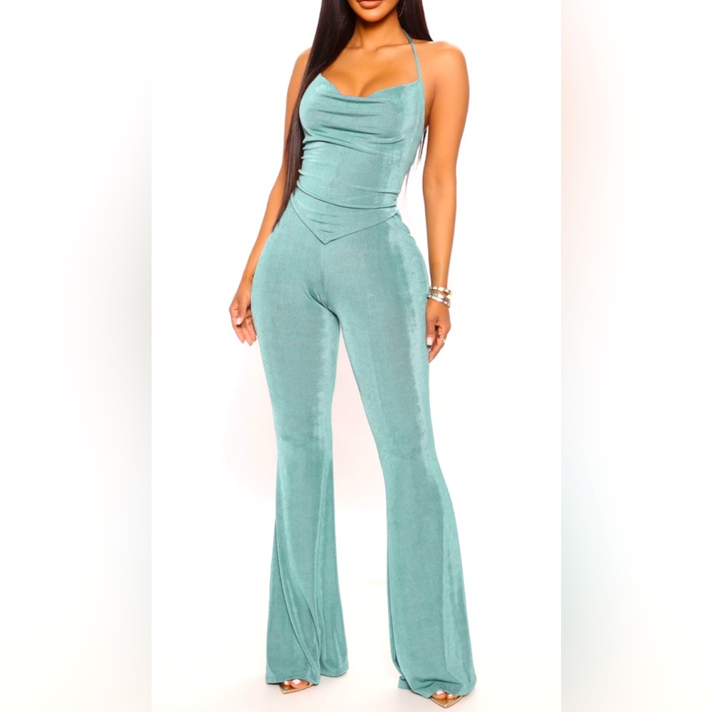 Fashion Nova Who Do You Love Slinky Pant Set 33 -
Sage